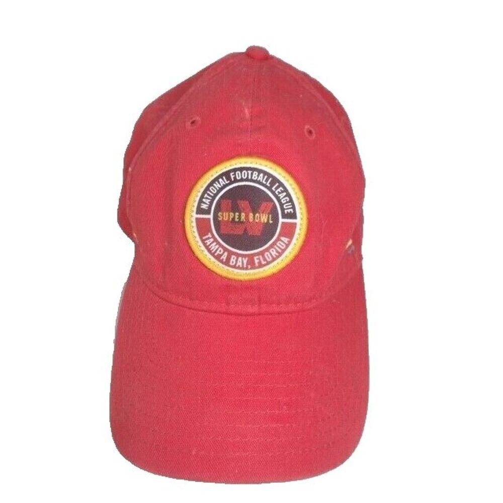 New Era NFL Hat Super Bowl LV Strapback Red Cap 9TWENTY Embroidered Logo Sports